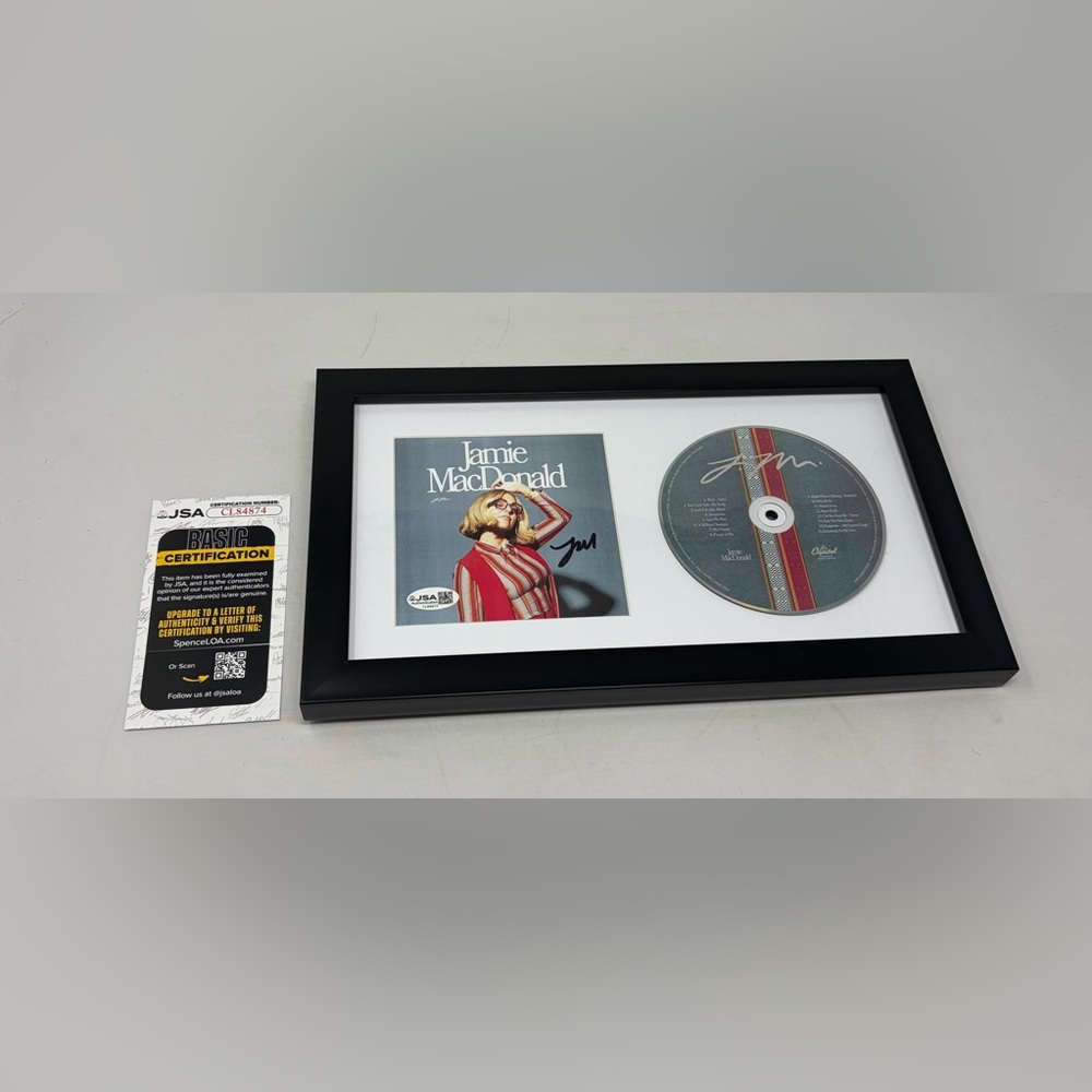 Jamie MacDonald signed‎ CD Cover Framed JSA COA